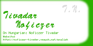 tivadar noficzer business card